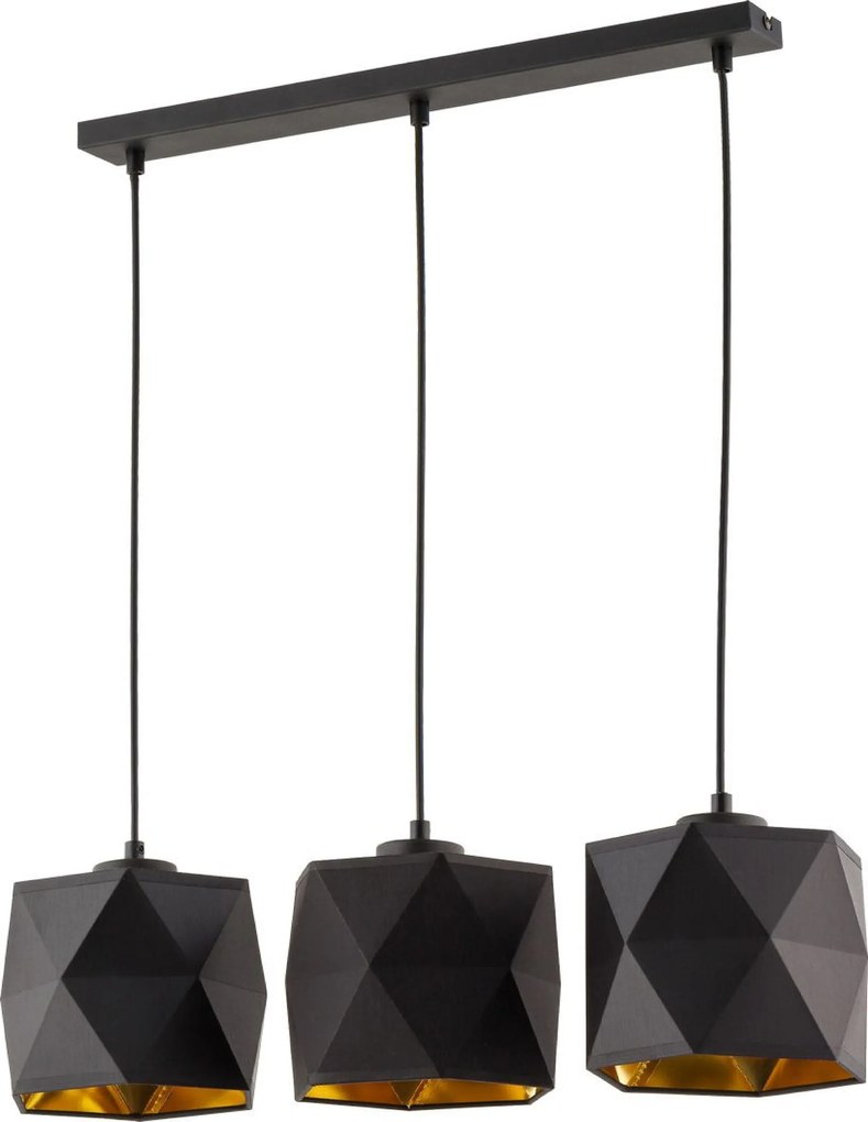 TK Lighting Siro lampă suspendată 3x15 W negru 1044