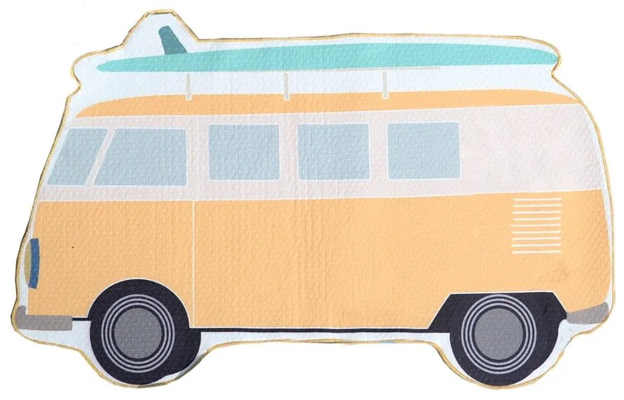 Covoraș de baie în formă de autobuz pentru copii Little Nice Things Explorer, 70 x 50 cm