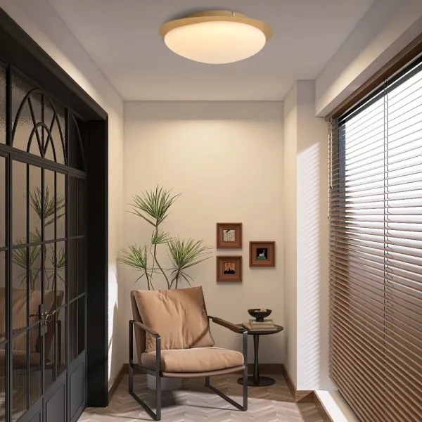 Brilagi - Plafonieră LED VISBY WOOD LED/18W/230V Ø38 cm maro