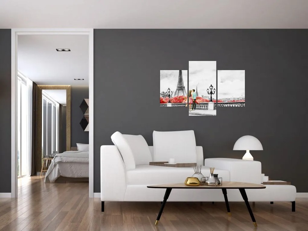 Tablou îndrăgostiții în Paris (90x60 cm)