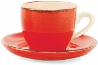 Set 6 căni colorate cu farfurioare din gresie Villa d'Este Baita