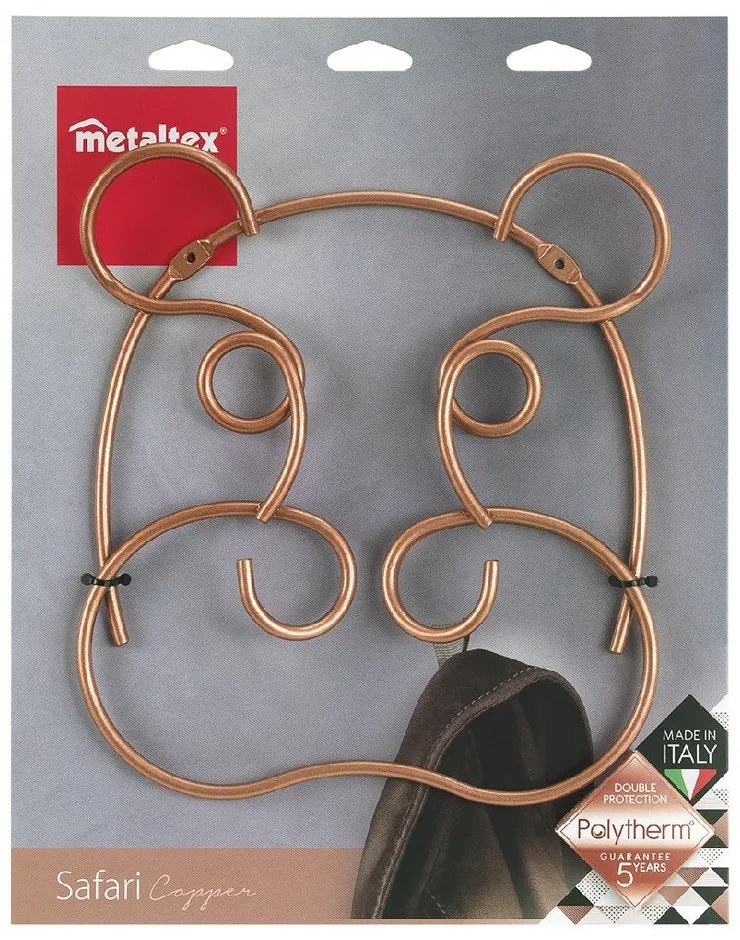 Cârlig arămiu de montat pe perete din oțel Hippo – Metaltex