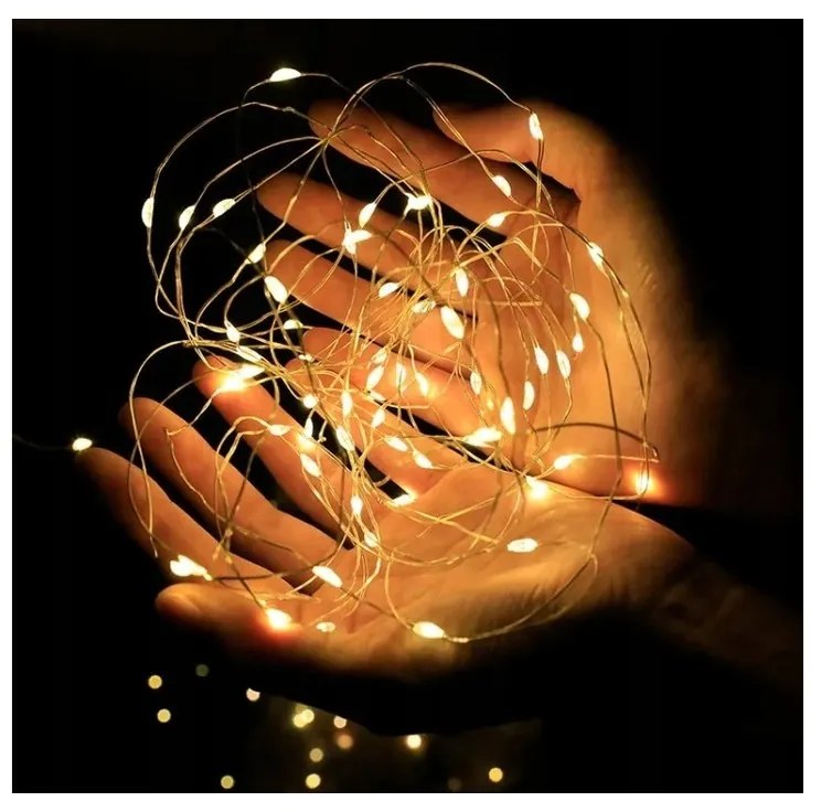 Lant luminos de Craciun 50 LED-uri, alb cald
