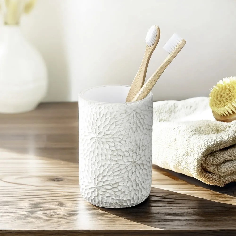 Suport pentru periuța de dinți alb-auriu din polirășină Montalfano – Wenko