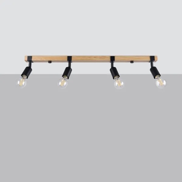 Spot Sollux SL.1298 ZUCA 4xE27/15W/230V negru