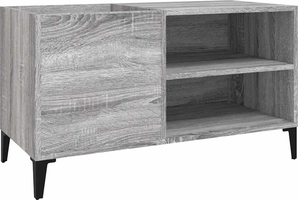 vidaXL Dulap pentru discuri gri sonoma 84,5x38x48 cm lemn prelucrat
