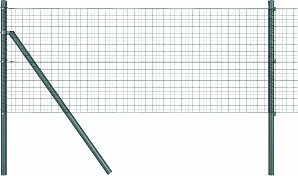 vidaXL Stâlp de gard. Verde 10 x 0,8 m ( plasă de 19 x 19 mm)