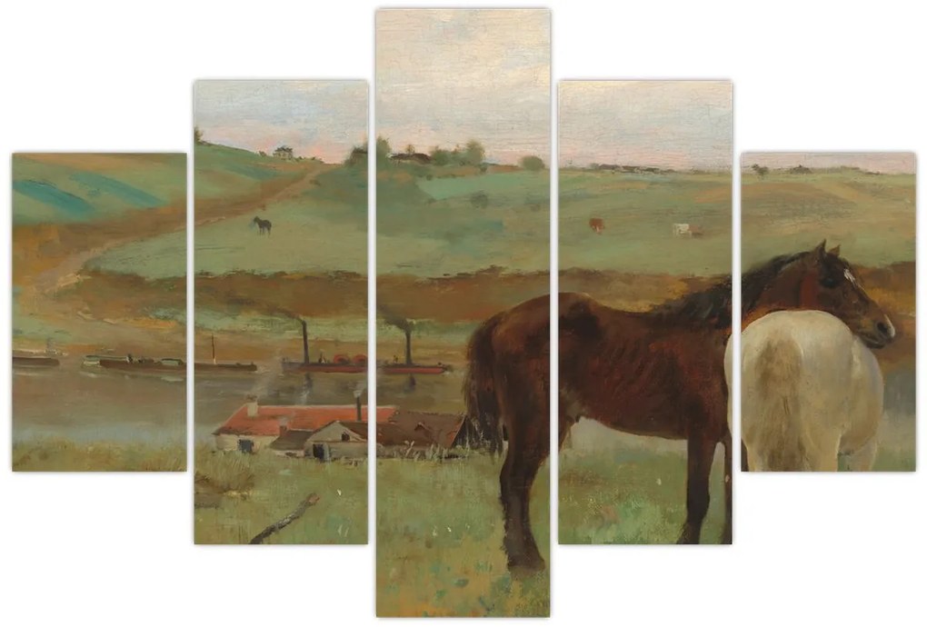 Tablou - Edgar Degas, Horses in a Meadow, reproducere (150x105 cm)