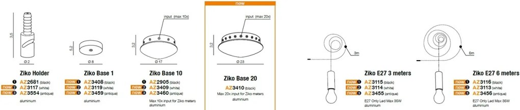 Accesoriu/ Cablu 6 metri cu dulie Ziko antique ZZ AZ3456