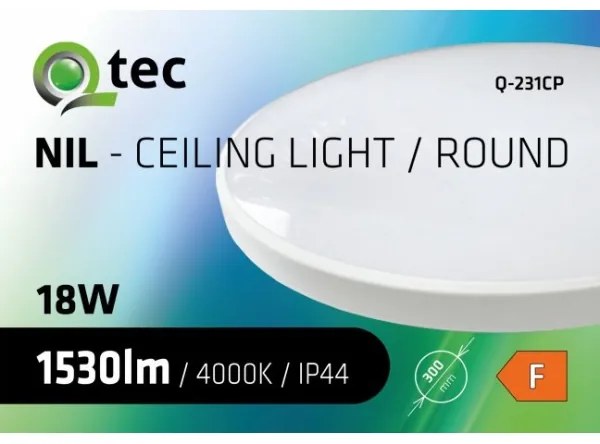 Plafonieră LED pentru baie CIRCLE LED/18W/230V 4000K d. 30 cm IP44 negru