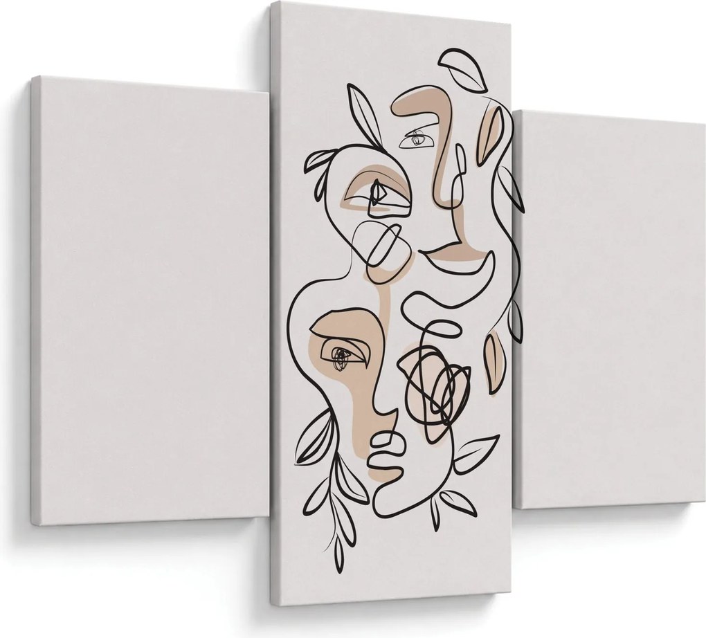 Tablou - Line art facials (90x60 cm)