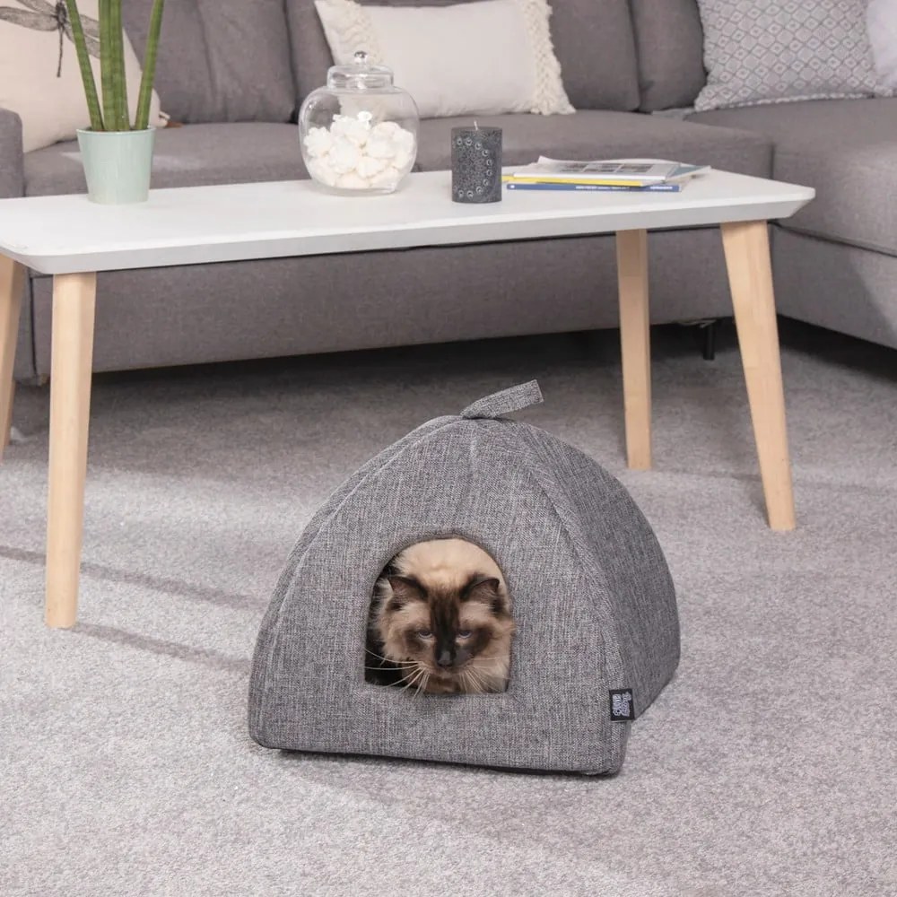 Cort animale gri pentru pisici 40x40 cm – Love Story