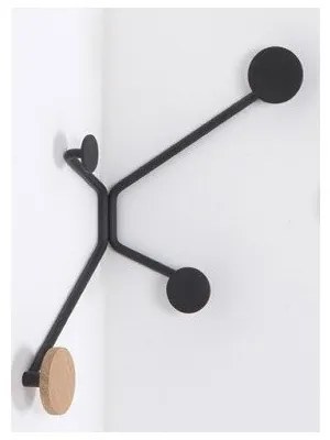 Cuier de perete pe colț Gazzda Hook, negru