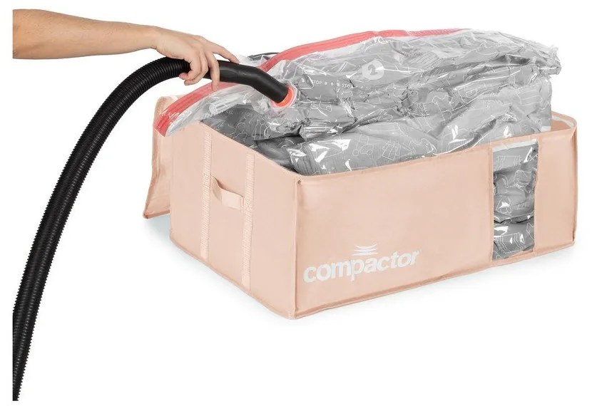 Cutie de depozitare pentru haine din plastic cu vacuum 65x45x27 cm Pink Edition – Compactor