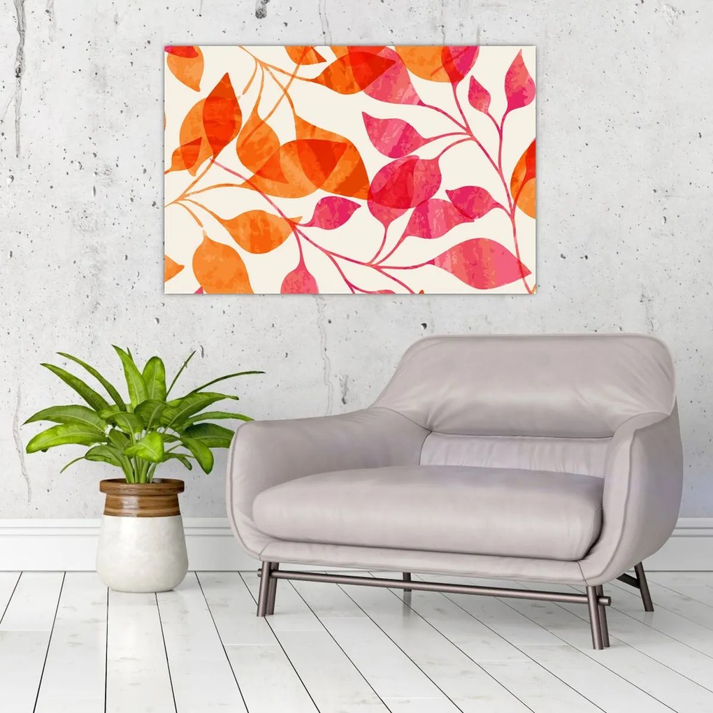 Tablou - Frunze portocalii (90x60 cm)