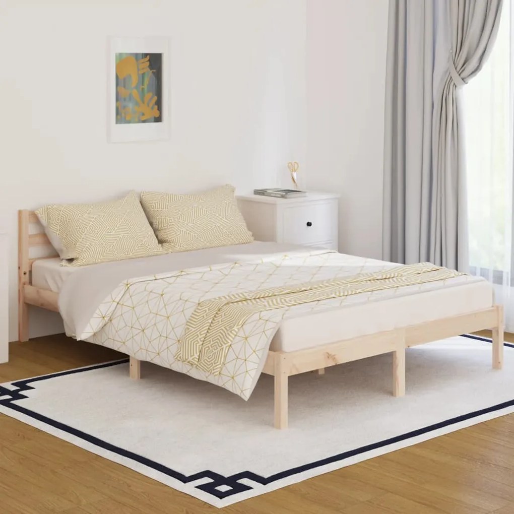vidaXL Cadru de pat, 140x200 cm, lemn masiv de pin