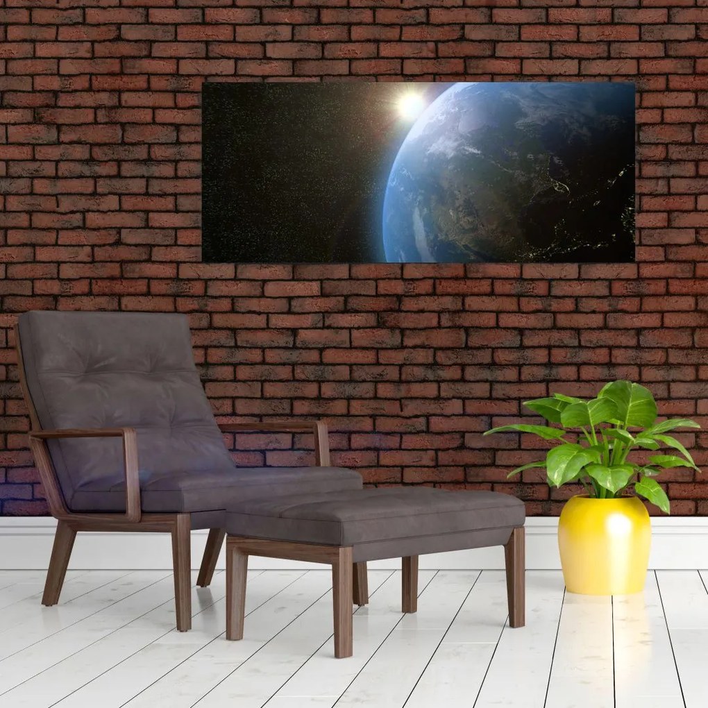 Tablou - Pământul privit din spațiu (120x50 cm)