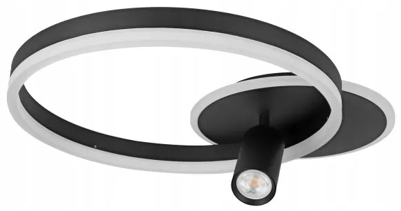 Plafonieră LED/38W/230V + 1xGU10/30W neagră