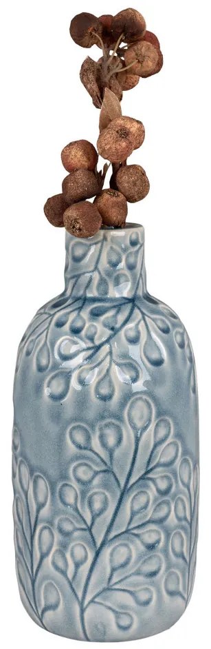 Vază, ceramică, albastru, ø12x26 cm