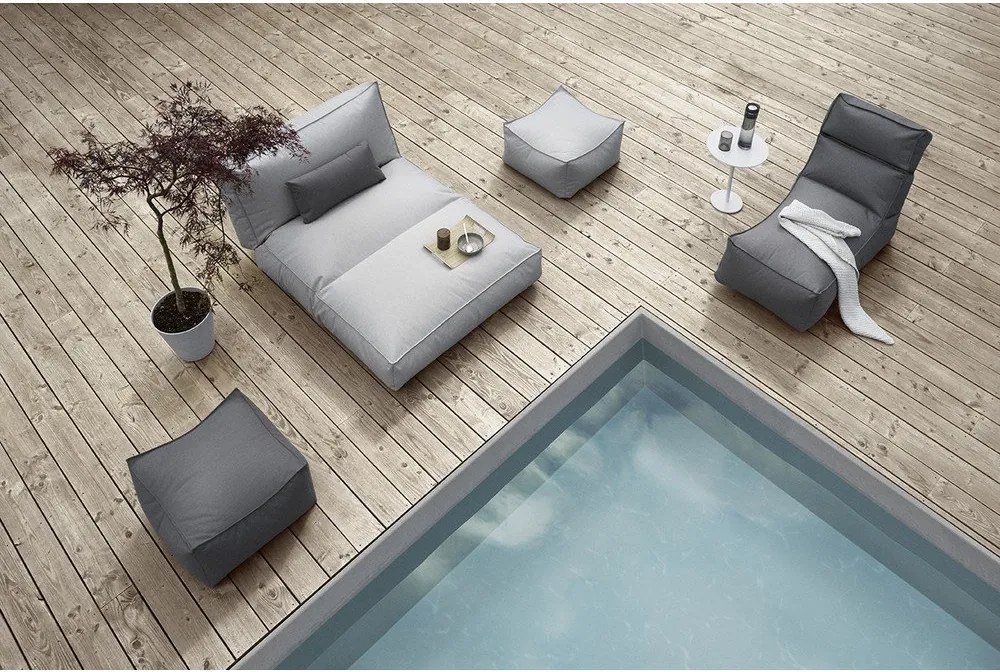 Șezlong de grădină Blomus Coal, 120 x 190 cm, gri închis