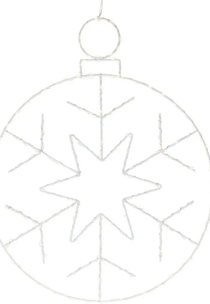 Decorațiune suspendată de Crăciun cu LED-uri Kerstball Snowflake 250 LED, 48 cm