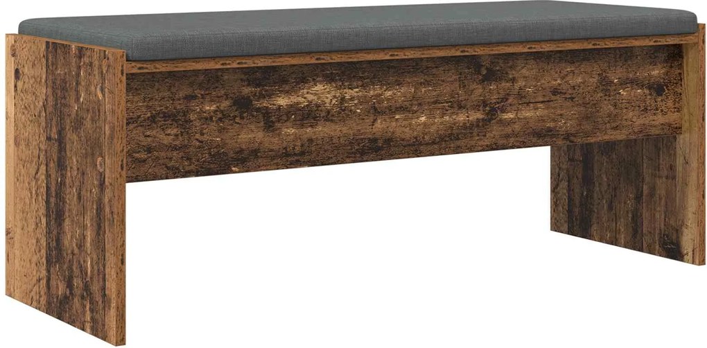 vidaXL Bancă pentru hol cu pernă Lemn vechi 103 x 38 x 40 cm