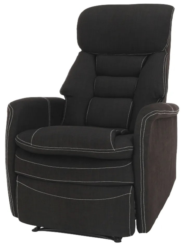 Fotoliu pentru relaxare, material textil ciocolatiu, KOMFY