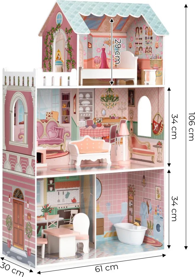 Casa de păpuși Barbie cu mobilier