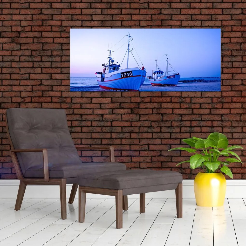 Tablou - Debarcarea în amurg (120x50 cm)
