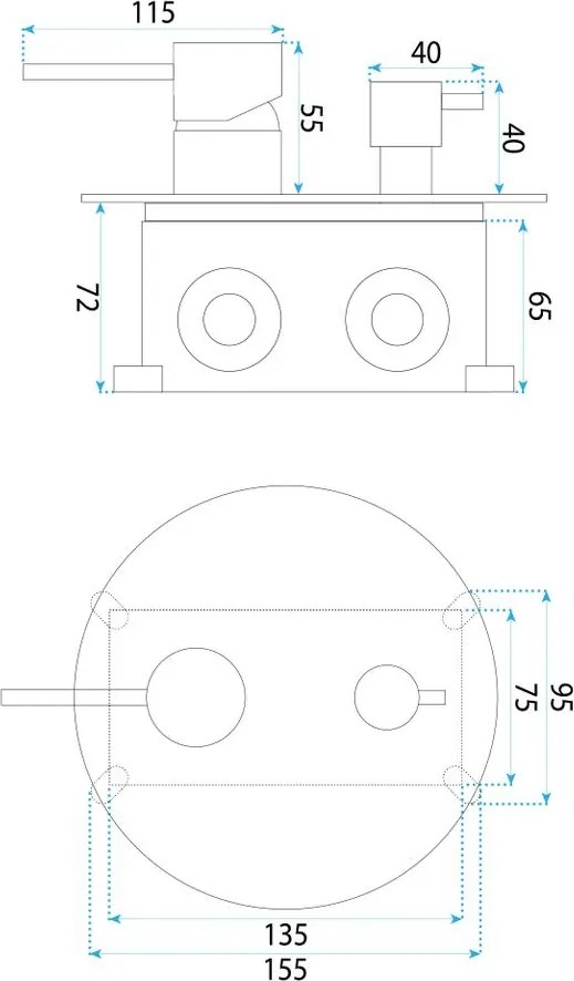 Set de dus incastrat Rea Foster auriu periat + BOX