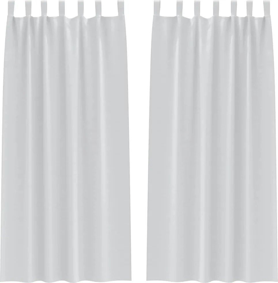 vidaXL Perdele Opaque cu Inel 2 pcs Gri Deschis 260 x 140 cm Poliester