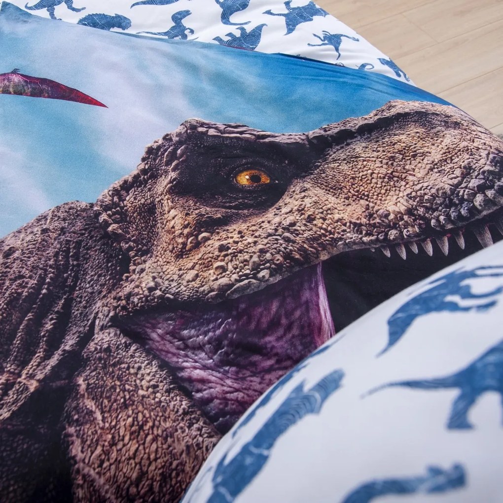 Lenjerie de pat din bumbac Herding Jurassic World, 135 x 200 cm, 80 x 80 cm