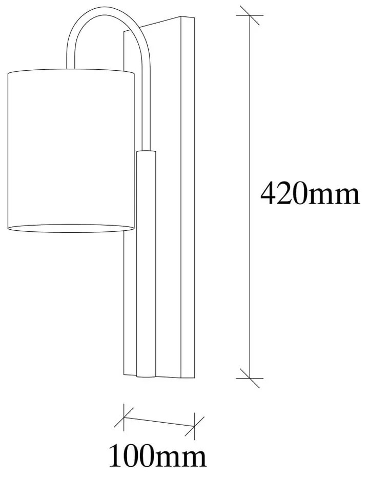 Aplică de perete neagră/bej Baston – Opviq lights