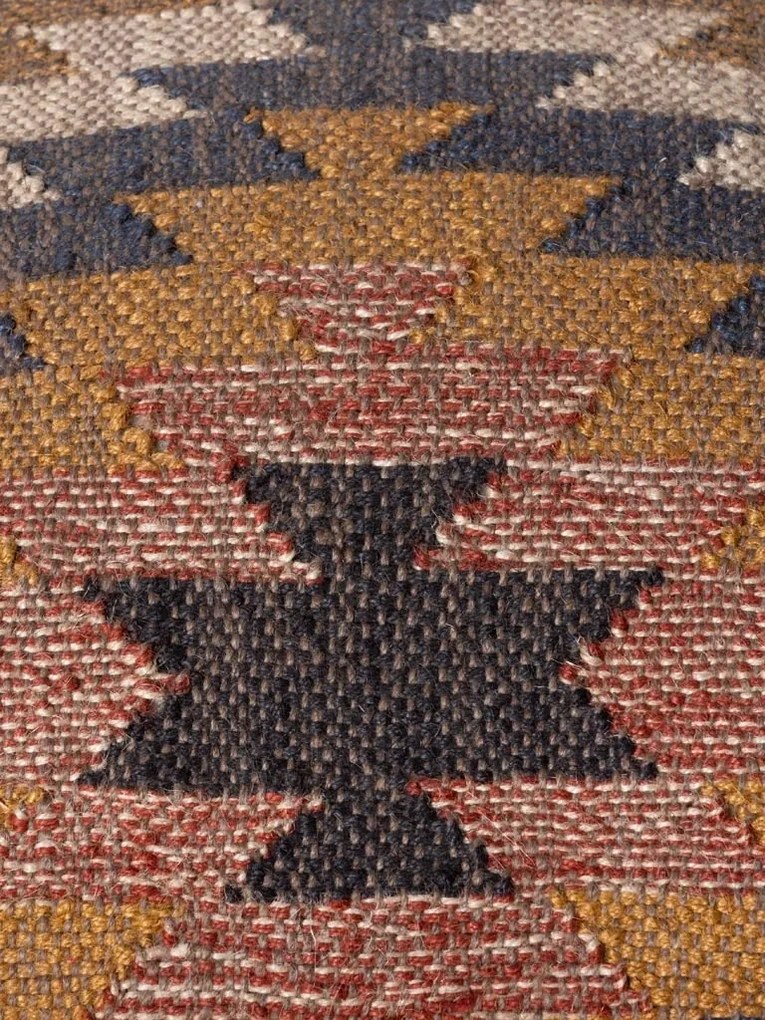 Fotoliu kilim din iută naturala și lână, cu structura din lemn de mango, 83×68×75 cm, „Ayaco"