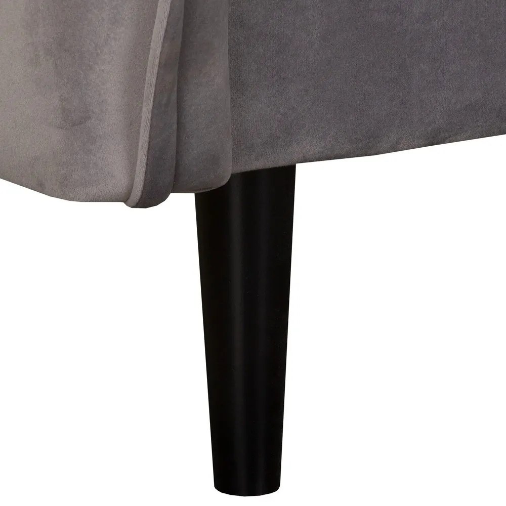 Canapea gri cu tapițerie din catifea 138 cm Juli – Ropez