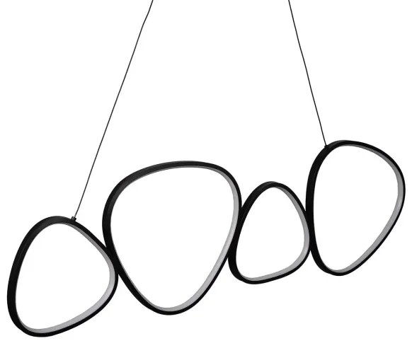 Candelabru suspendat cu cablu LED PETRA, 48W, 230V, 4000K, negru