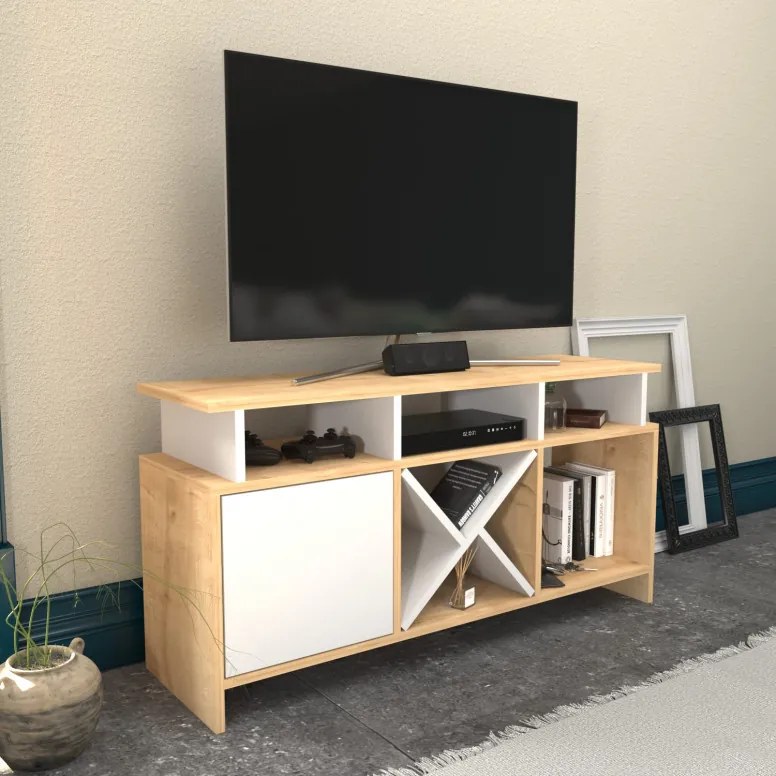 Comoda TV Auburn - Oak, Alb