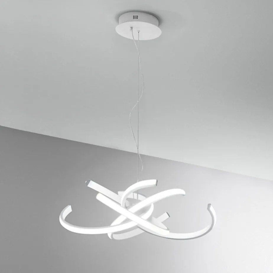 Lustra LED design modern Cinzia S auriu sau alb