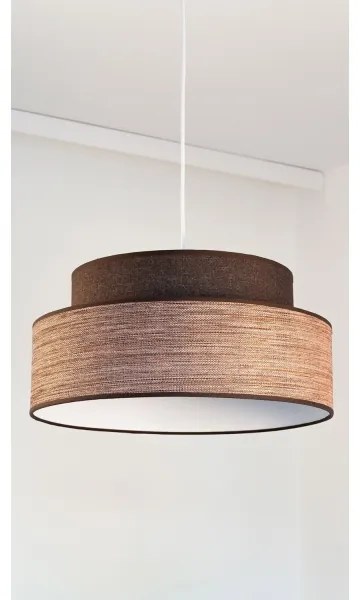 Lustră pe cablu GRACE 1xE27/60W/230V maro/bej