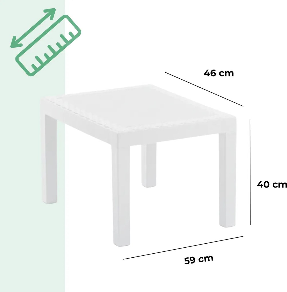 I.P.A.E-Progarden Set grădină AKITA, 3 piese, albă
