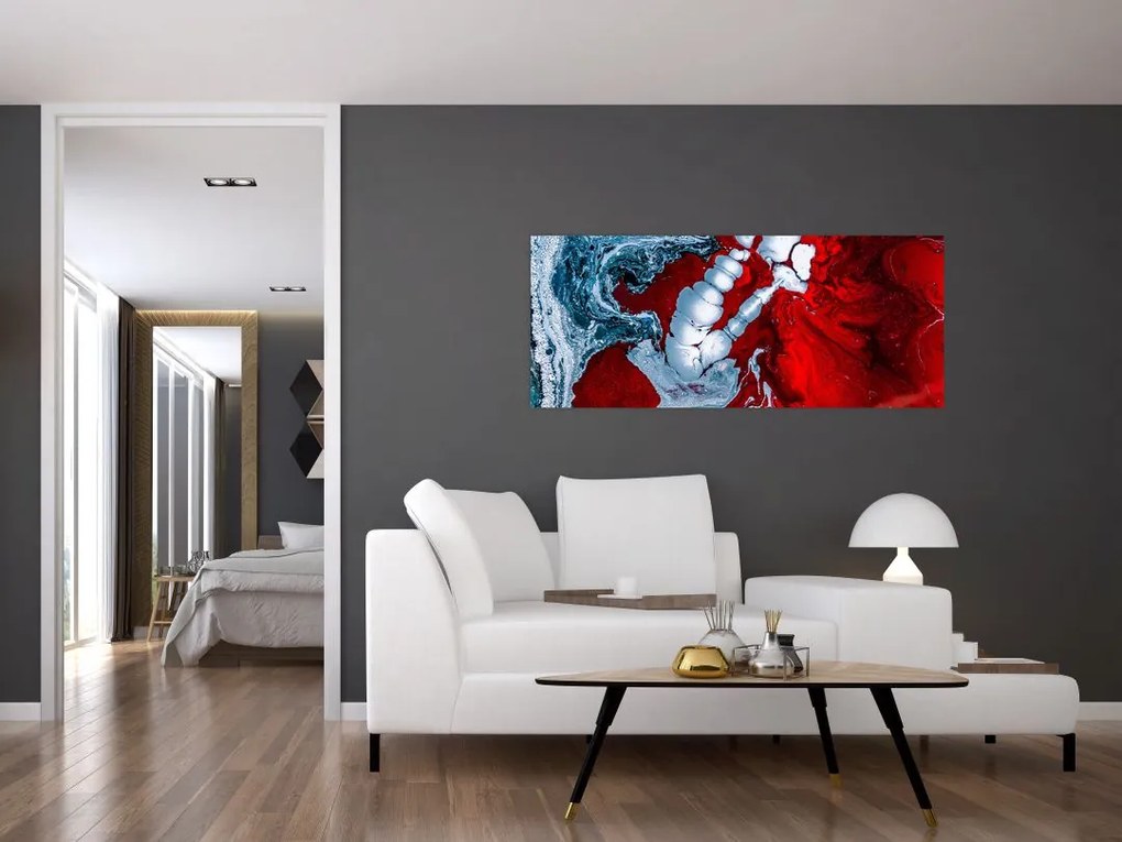 Tablou cu pete abstarcte (120x50 cm)