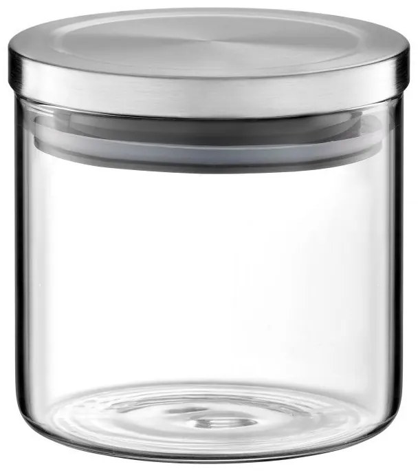 Borcan Sticla 600 ml cu capac Metal Roxy