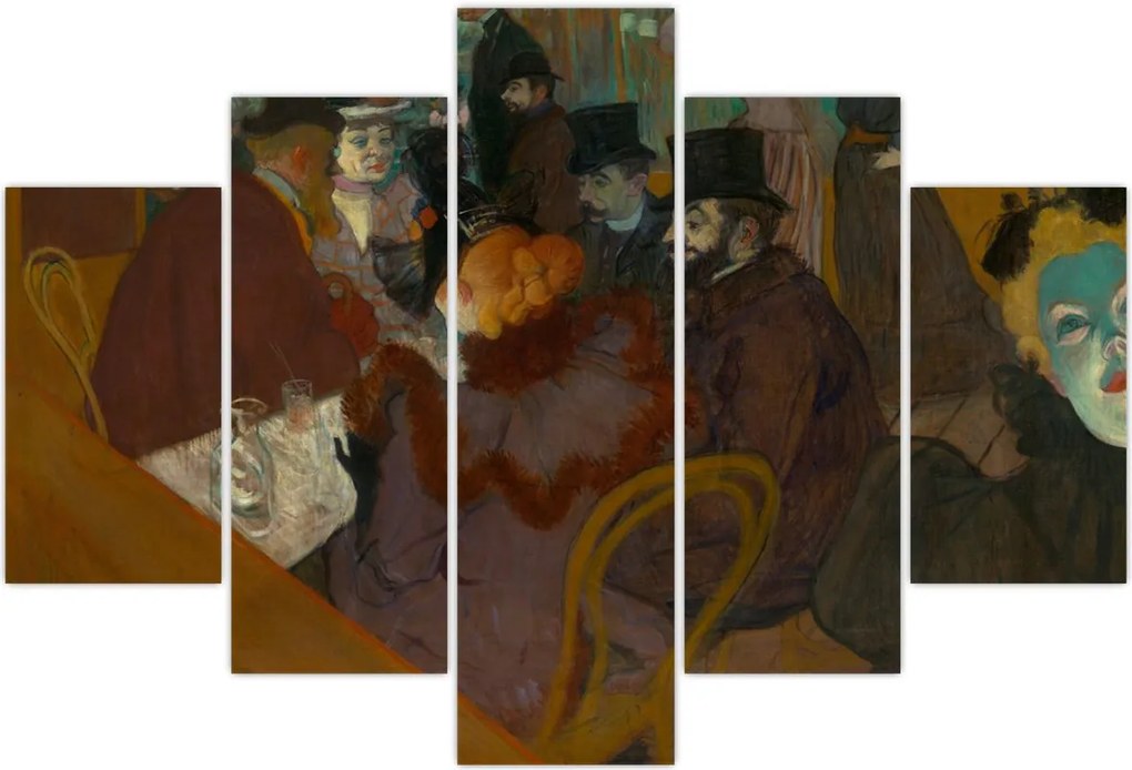Tablou - Henri de Toulouse-Lautrec, At the Moulin Rouge, reproducere (150x105 cm)