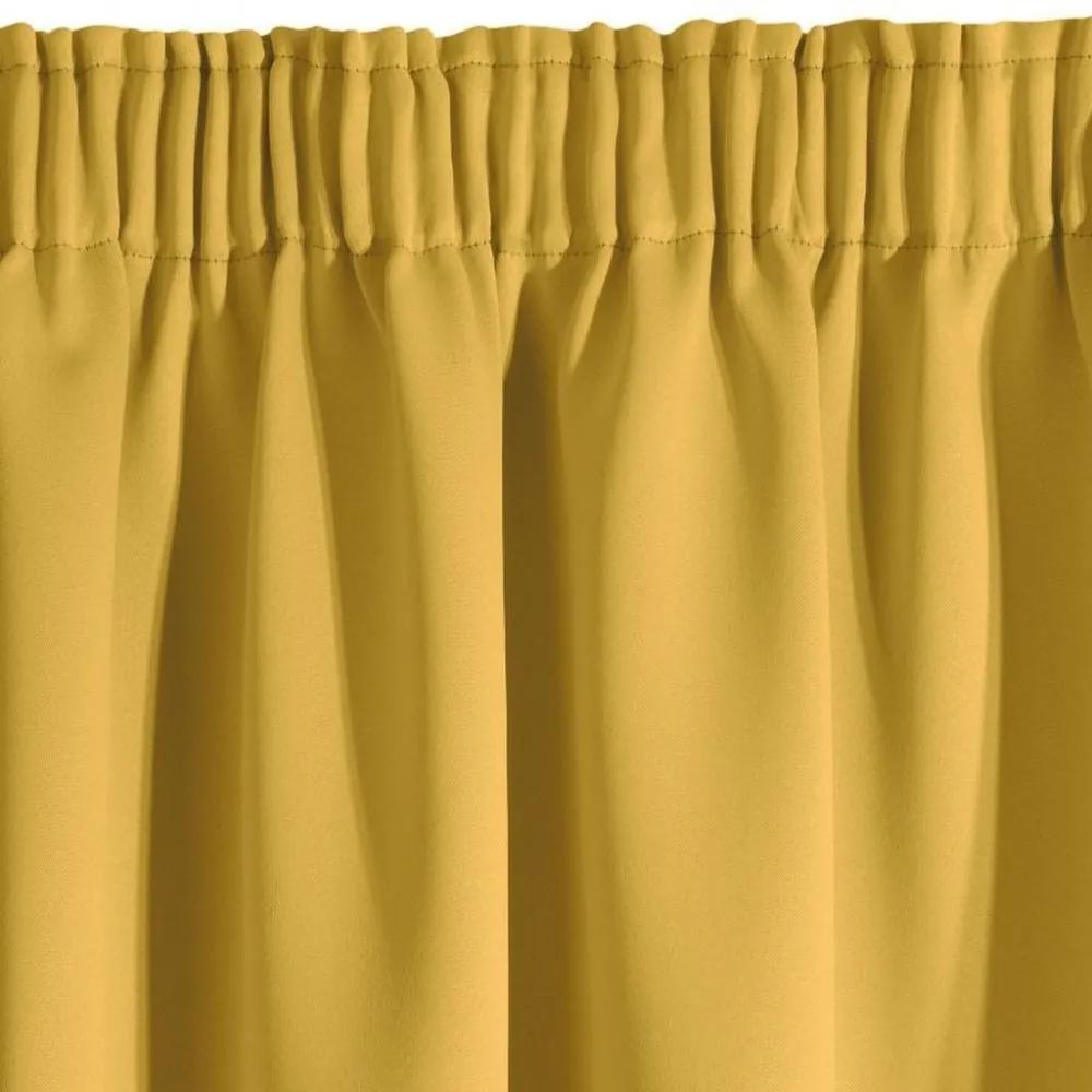 Draperie galbenă cu bandă Lungime: 270 cm