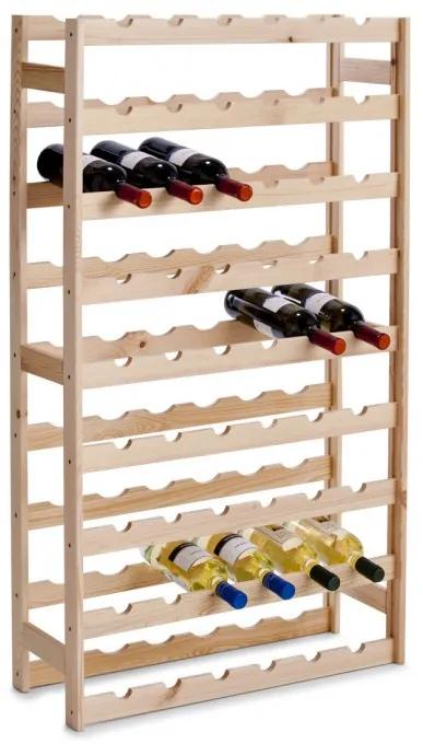 Suport sticle vin, lemn de pin, pentru 54 de sticle, 67,5 x 25 x 118 cm