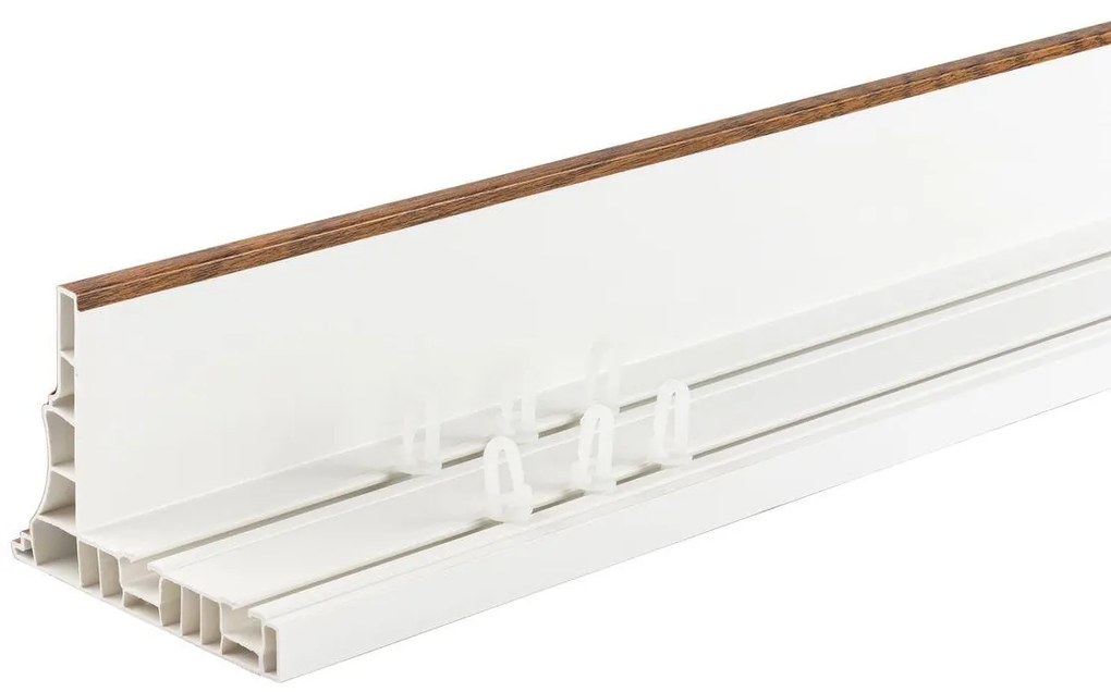 Sina perdea tavan din pvc, 2 canale,  lemn , cu toate accesoriile incluse - 500 cm