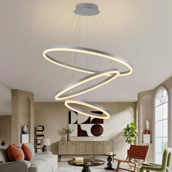 Lustră LED dimabilă pe cablu LED/125W/230V 3000-6500K + telecomandă