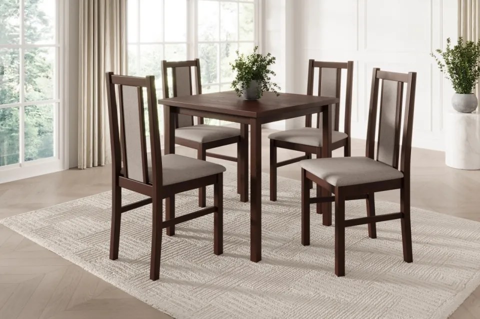 Scaun tapitat, din lemn, Vos XIV, ADRK Furniture (Culoare: Sonoma / Opium 20)