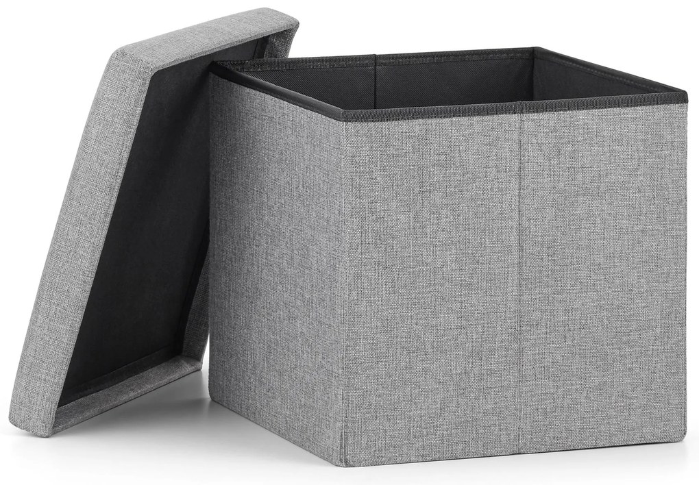 Taburet pliabil gri FURELA L 38 x 38 x 38 cm