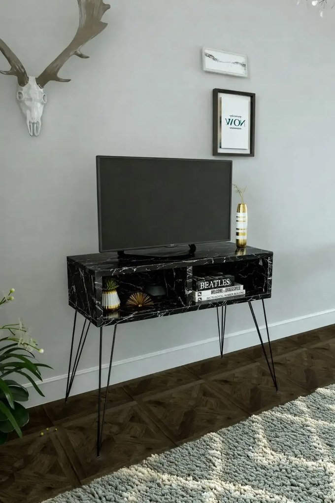 Resgilat:Comoda TV Homs, marmurat, 72x 30 x 58.6 cm